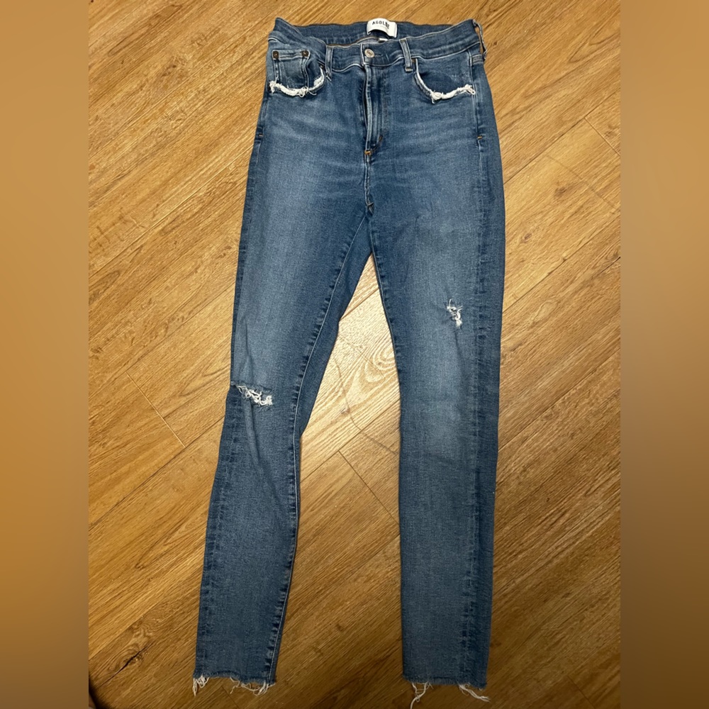 Agolde distressed skinny jeans